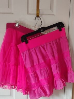 2 Free People Pink Skirts Size Medium (10) One Is New With Tag